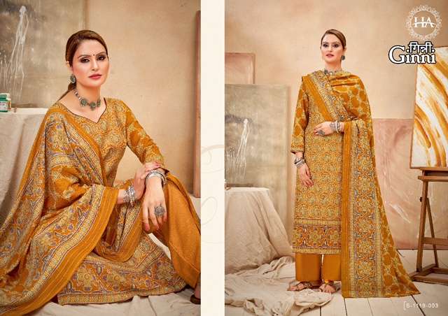 Pakistani Print Pashmina Blue Unstitched Winter Suits for Women – Stilento