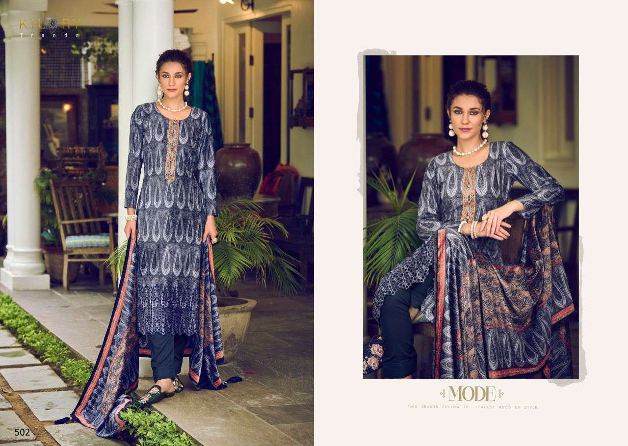 KILORY TRENDS AZALEA VELEVT DIGITAL PRINT EMBROIDEY SUIT COLLECTION CATALOGUE 