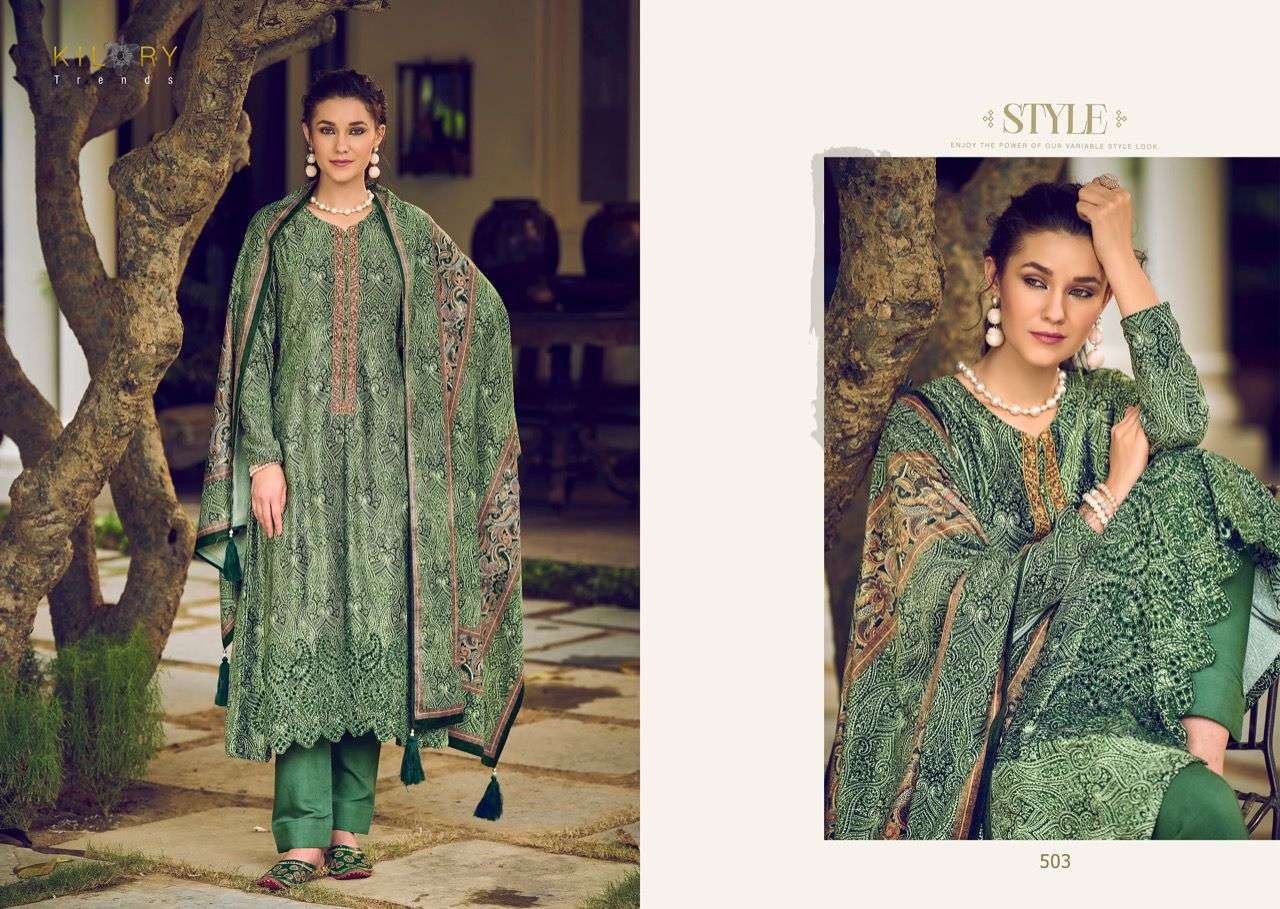 KILORY TRENDS AZALEA VELEVT DIGITAL PRINT EMBROIDEY SUIT COLLECTION CATALOGUE 