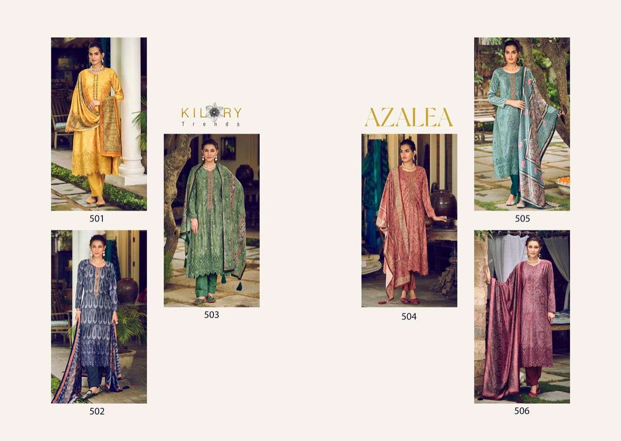 KILORY TRENDS AZALEA VELEVT DIGITAL PRINT EMBROIDEY SUIT COLLECTION CATALOGUE 
