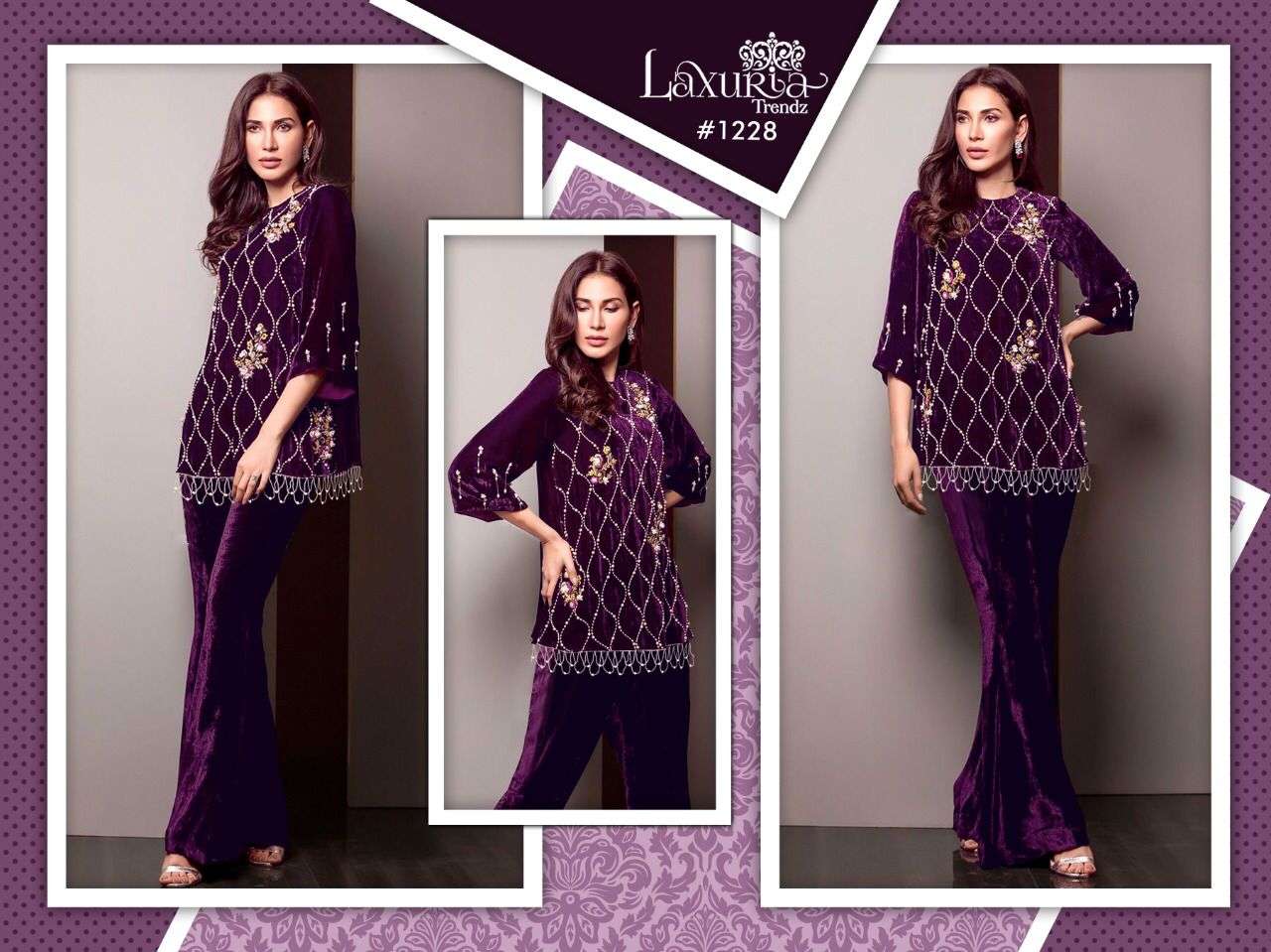 LAXURIA TRENDZ 1228 SERIES PAKISTANI KURTI WITH PANT WINTER NEW CATALOGUE