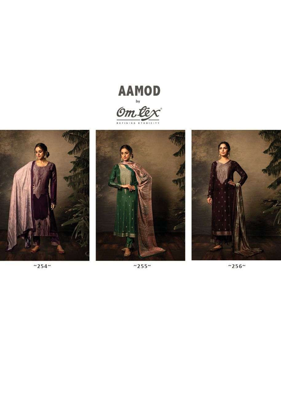 OMTEX AAMOD PASHMINA JACQUARD WINTER WEAR SALWER SUIT CATALOGUE 2022