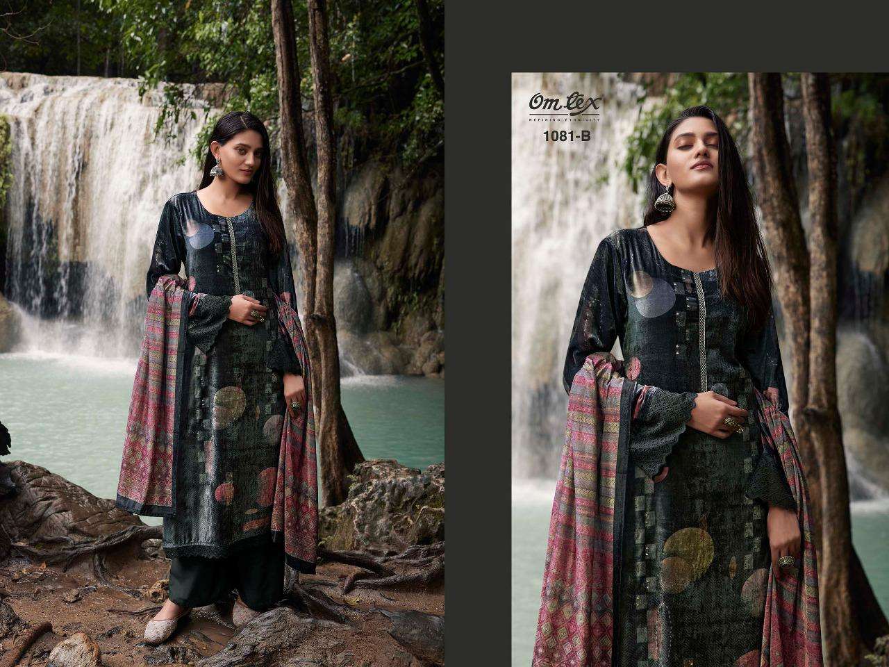 OMTEX ANAHAT SOFT VELVET DIGITAL PRINT WINTER SUIT CATALOGUE 2022