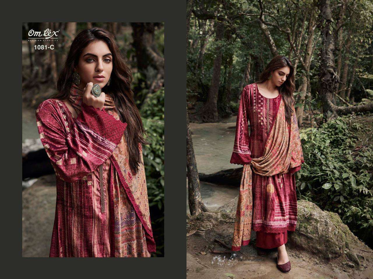 OMTEX ANAHAT SOFT VELVET DIGITAL PRINT WINTER SUIT CATALOGUE 2022