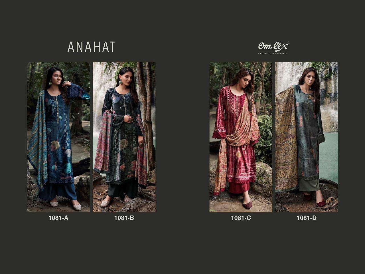 OMTEX ANAHAT SOFT VELVET DIGITAL PRINT WINTER SUIT CATALOGUE 2022