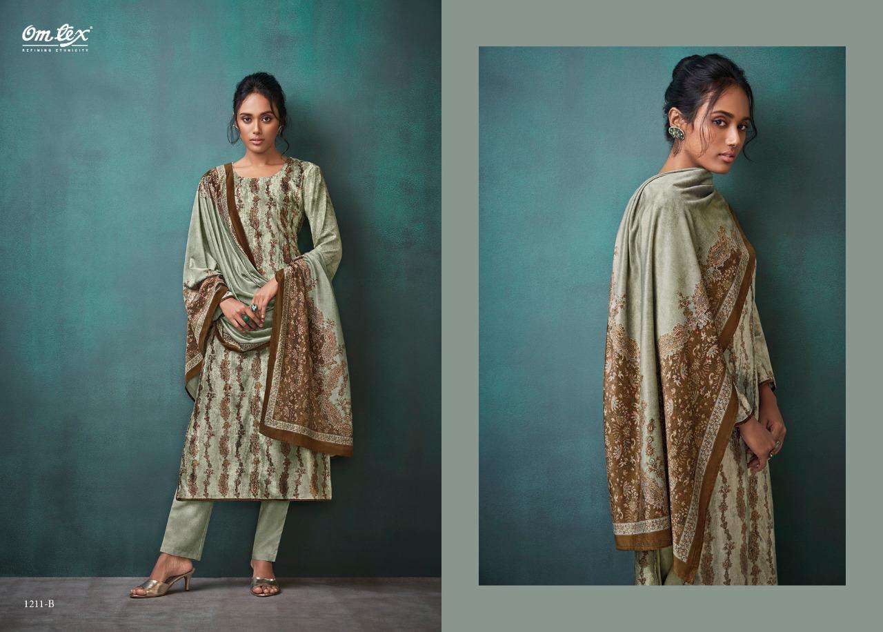 OMTEX TAANVI VELVET DIGITAL PRINTED SUITS WINTER CATALOGUE 2022