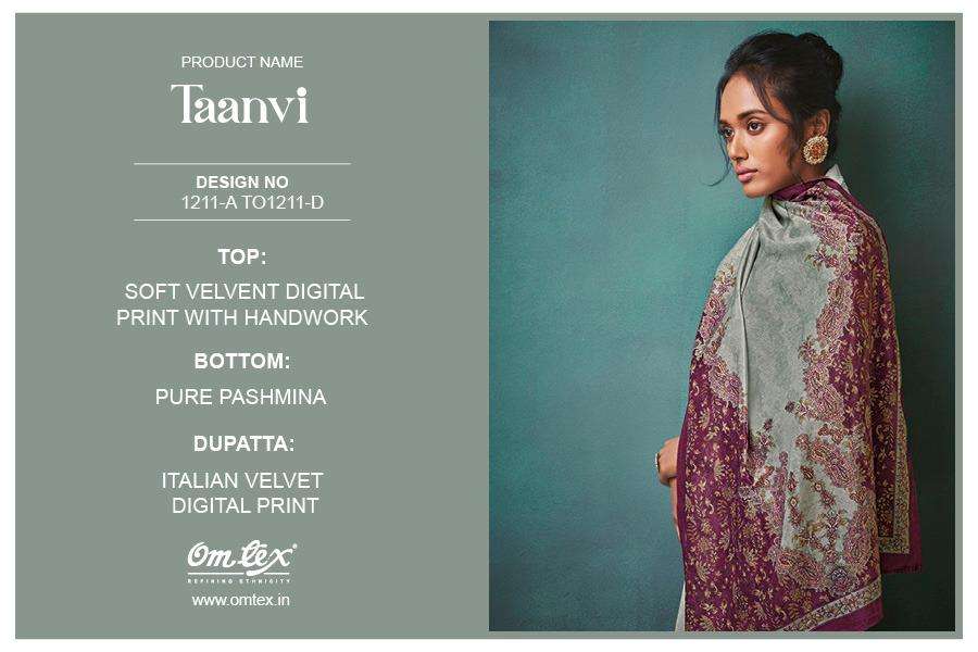 OMTEX TAANVI VELVET DIGITAL PRINTED SUITS WINTER CATALOGUE 2022