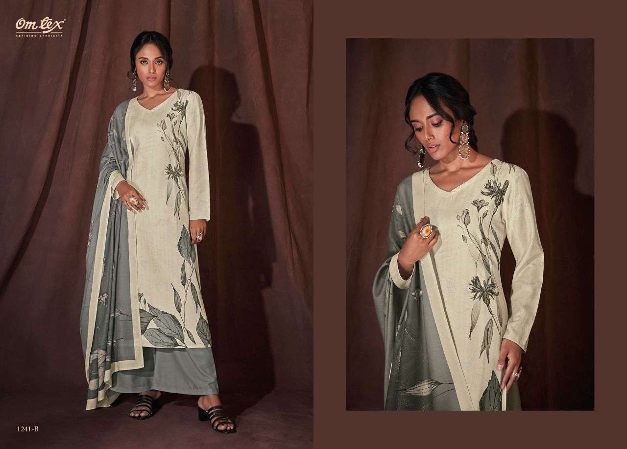 OMTEX VAARUNI PASHMINA DIGITAL PRINT HANDWORK WINTER SUIT CATALOGUE 2022