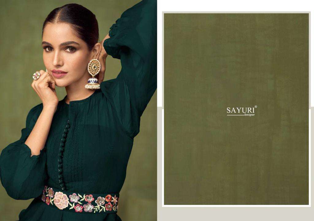SAYURI DEIGNER VIOLET DESIGNER GEORGETTE SUITS CATALOGUE