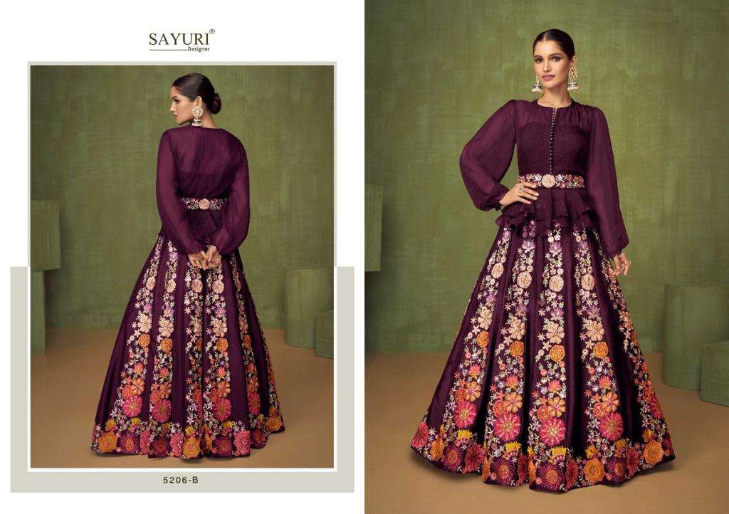 SAYURI DEIGNER VIOLET DESIGNER GEORGETTE SUITS CATALOGUE