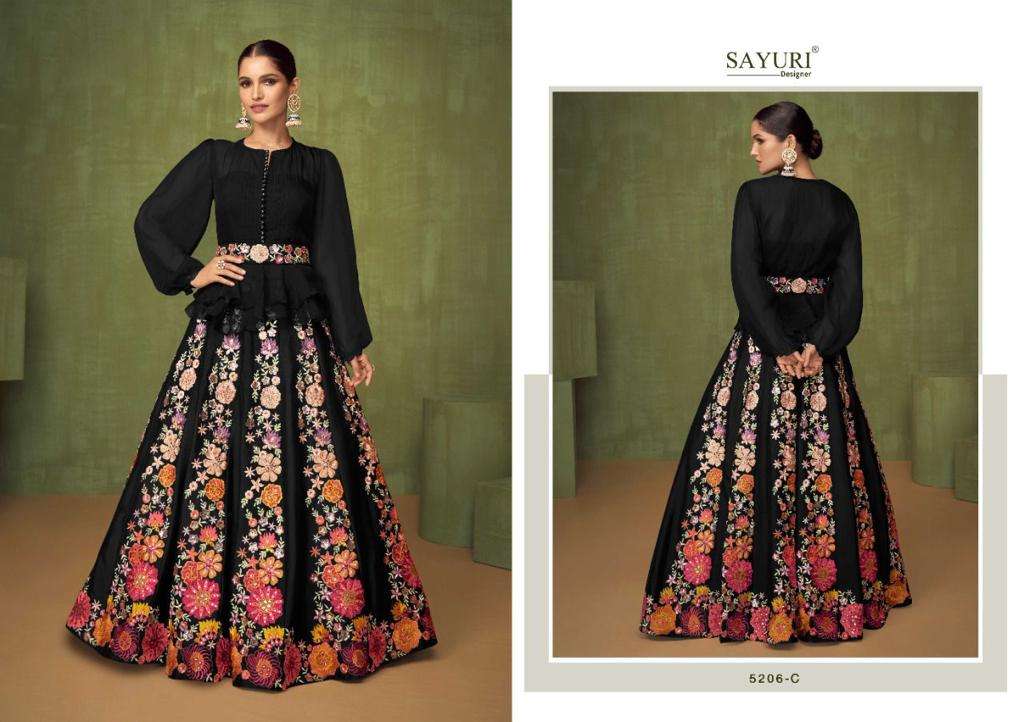 SAYURI DEIGNER VIOLET DESIGNER GEORGETTE SUITS CATALOGUE