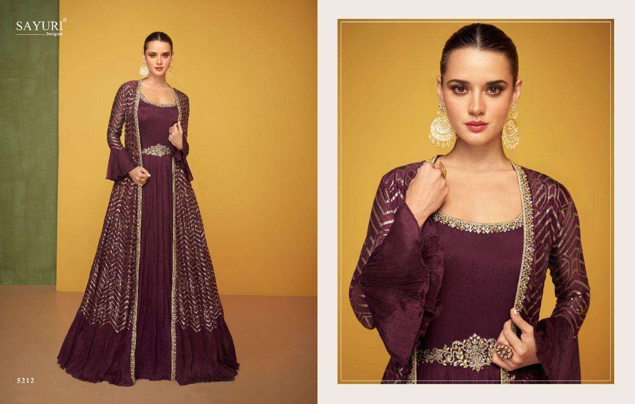 SAYURI DESIGNER PETALS GEORGETTE EMBROIDERY SUITS NEW CATALOGUE 2022