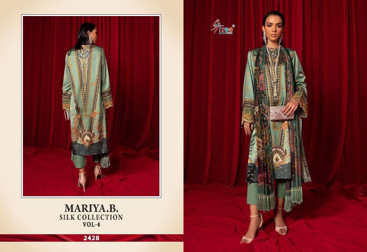 SHREE FAB MARIYA B SILK COLLECTION VOL 4 2427 TO 2430 SERIES SALWAR SUITS CATALOGUE