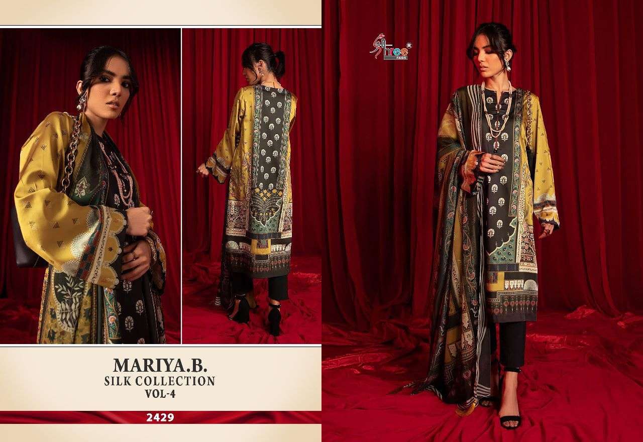 SHREE FAB MARIYA B SILK COLLECTION VOL 4 2427 TO 2430 SERIES SALWAR SUITS CATALOGUE