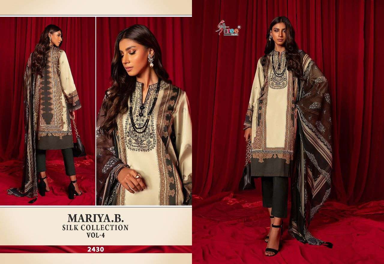SHREE FAB MARIYA B SILK COLLECTION VOL 4 2427 TO 2430 SERIES SALWAR SUITS CATALOGUE