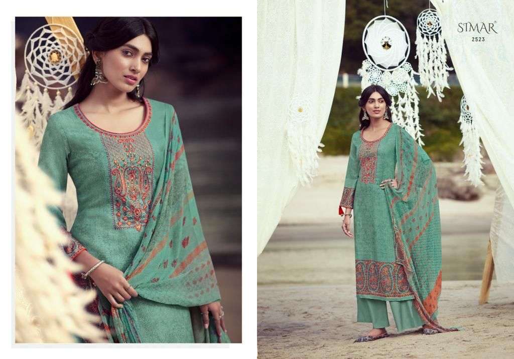 SIMAR GLOSSY TARANG 2520-2527 SERIES DESIGNER SUIT CATALOGUE SURAT 2022