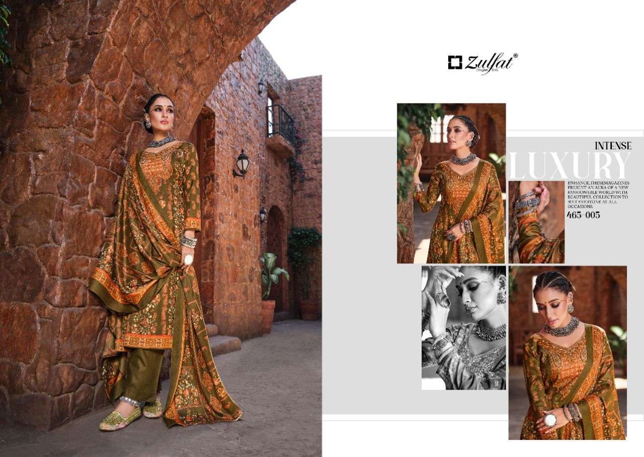 ZULFAT AISHA WOOL PASHMINA DIGITAL SUIT WINTER COLLECTION NEW CATALOGUE 