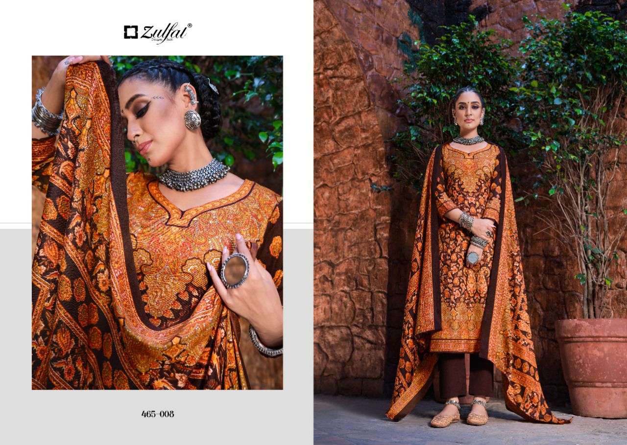 ZULFAT AISHA WOOL PASHMINA DIGITAL SUIT WINTER COLLECTION NEW CATALOGUE 