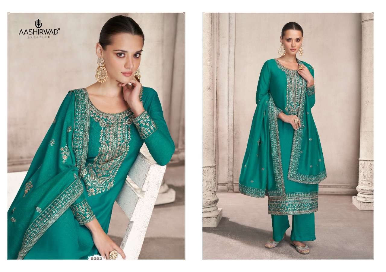 AASHIRWAD GULKAND SIYA SILK EMBROIDERY SALWAR SUITS CATALOGUE
