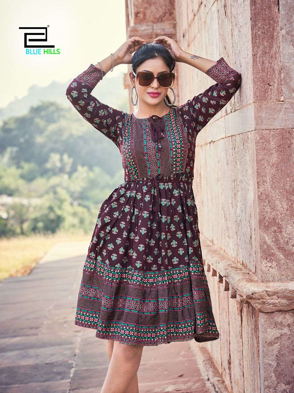 BLUE HILLS SHOW OFF VOL 3 FANCY RAYON SHORT KURTIS CATALOGUE