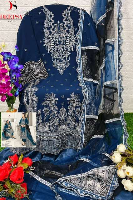 DEEPSY SUIT 1062 SERIES GEORGETTE EMBROIDERY SUITS NEW CATALOGUE 2022