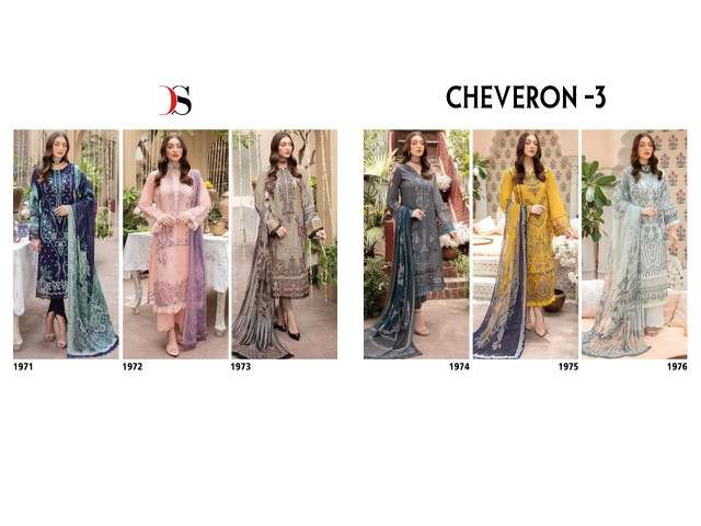 DEEPSY SUIT CHEVRON VOL 3 COTTON EMBROIDERY PAKISTAI SUITS CATALOGUE 2022