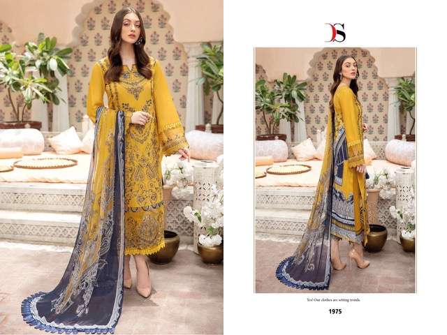 DEEPSY SUIT CHEVRON VOL 3 COTTON EMBROIDERY PAKISTAI SUITS CATALOGUE 2022