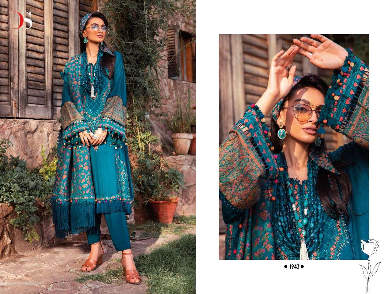 DEEPSY SUIT MARIA B LAWN 22 4 1939 TO 1945 SERIES PAKISTANI SUITS CATALOGUE