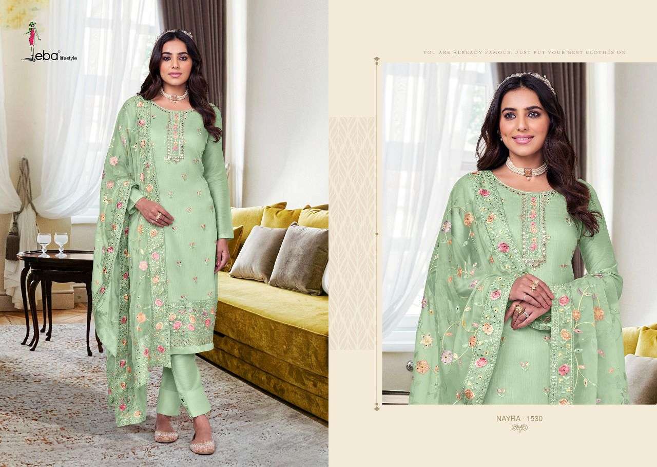 EBA NYRA VOL 6 HEAVY VISCOSE SILK PARTY WEAR SUIT COLLECTION CATALOGUE 