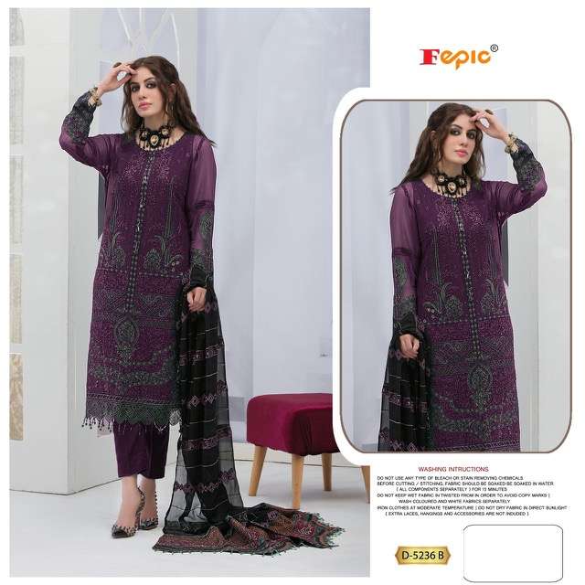 FEPIC ROSMEEN C 5236 GEORGETTE PAKISTANI SUITS CATALOGUE