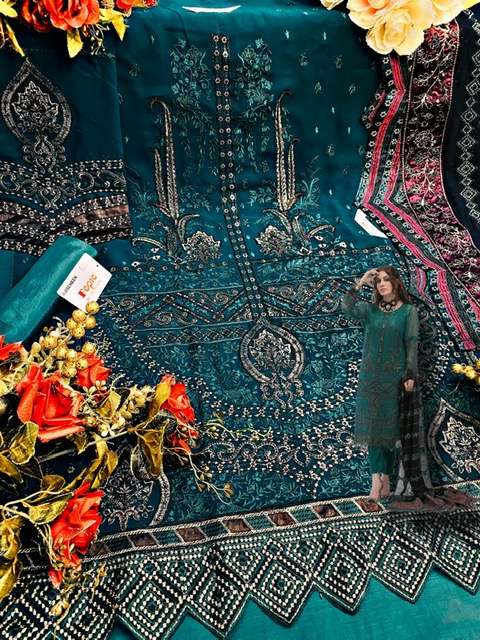 FEPIC ROSMEEN C 5236 GEORGETTE PAKISTANI SUITS CATALOGUE