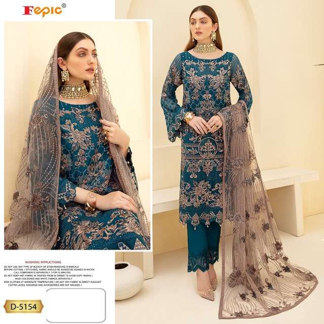 FEPIC ROSMEEN D 5154 COLOUR GEORGETTE PAKISTANI SUITS CATALOGUE