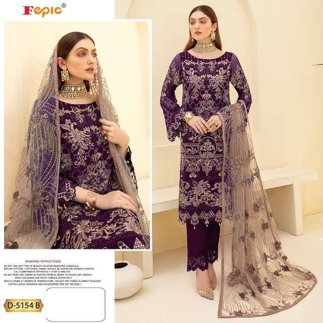 FEPIC ROSMEEN D 5154 COLOUR GEORGETTE PAKISTANI SUITS CATALOGUE