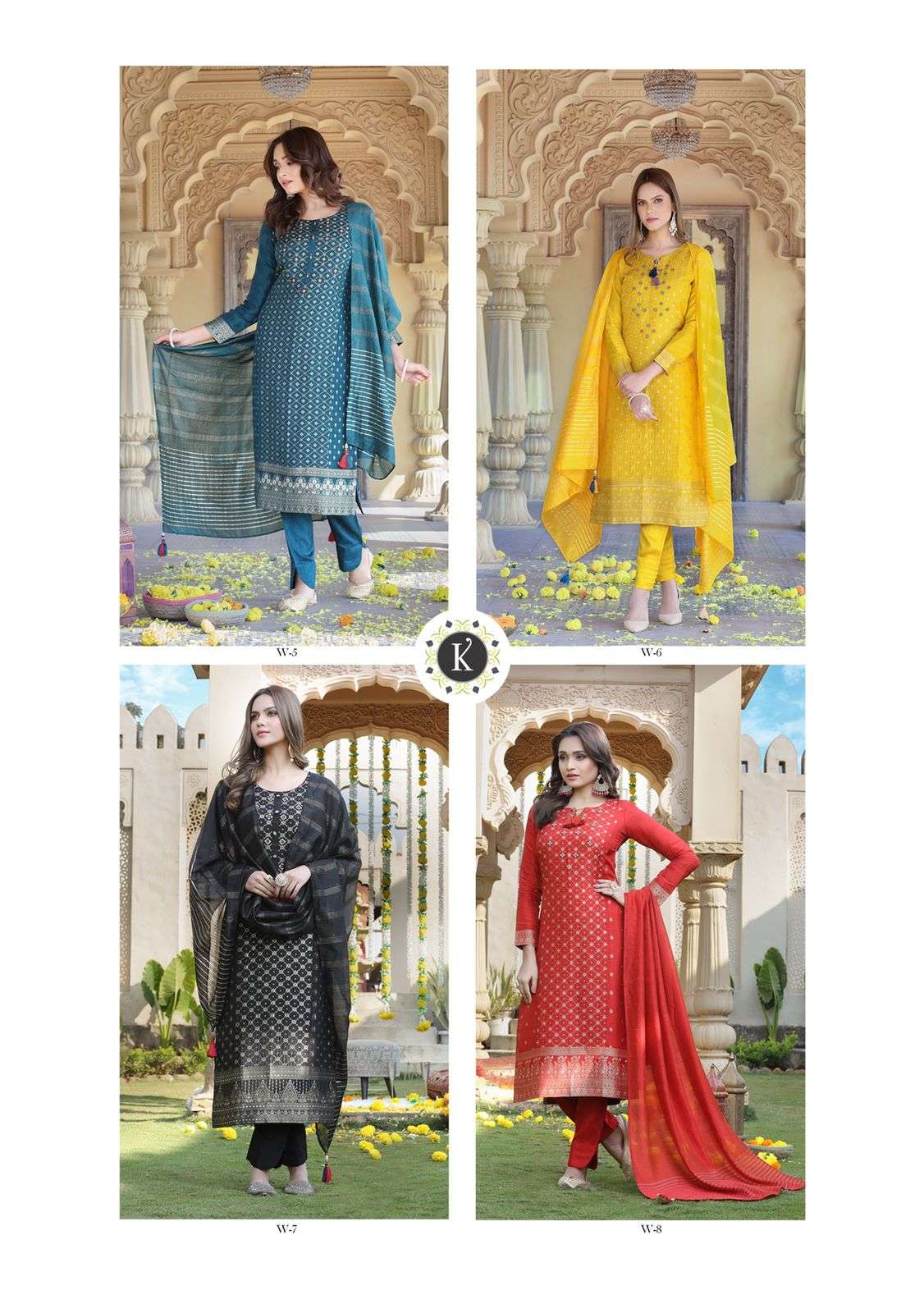 KALKI FASHION NORAH READYMADE KURTI PANT WITH DUPATTA SET LATEST CATALOGUE 2022