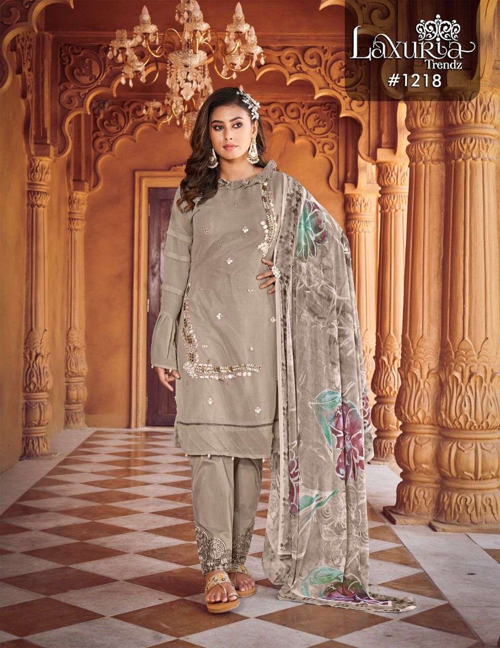 LAXURIA TRENDZ 1218 PAKISTANI READYMADE HANDWORK TUNICS CATALOGUE