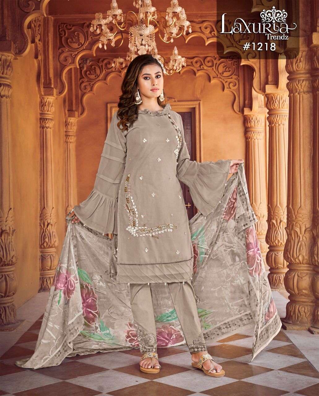 LAXURIA TRENDZ 1218 PAKISTANI READYMADE HANDWORK TUNICS CATALOGUE
