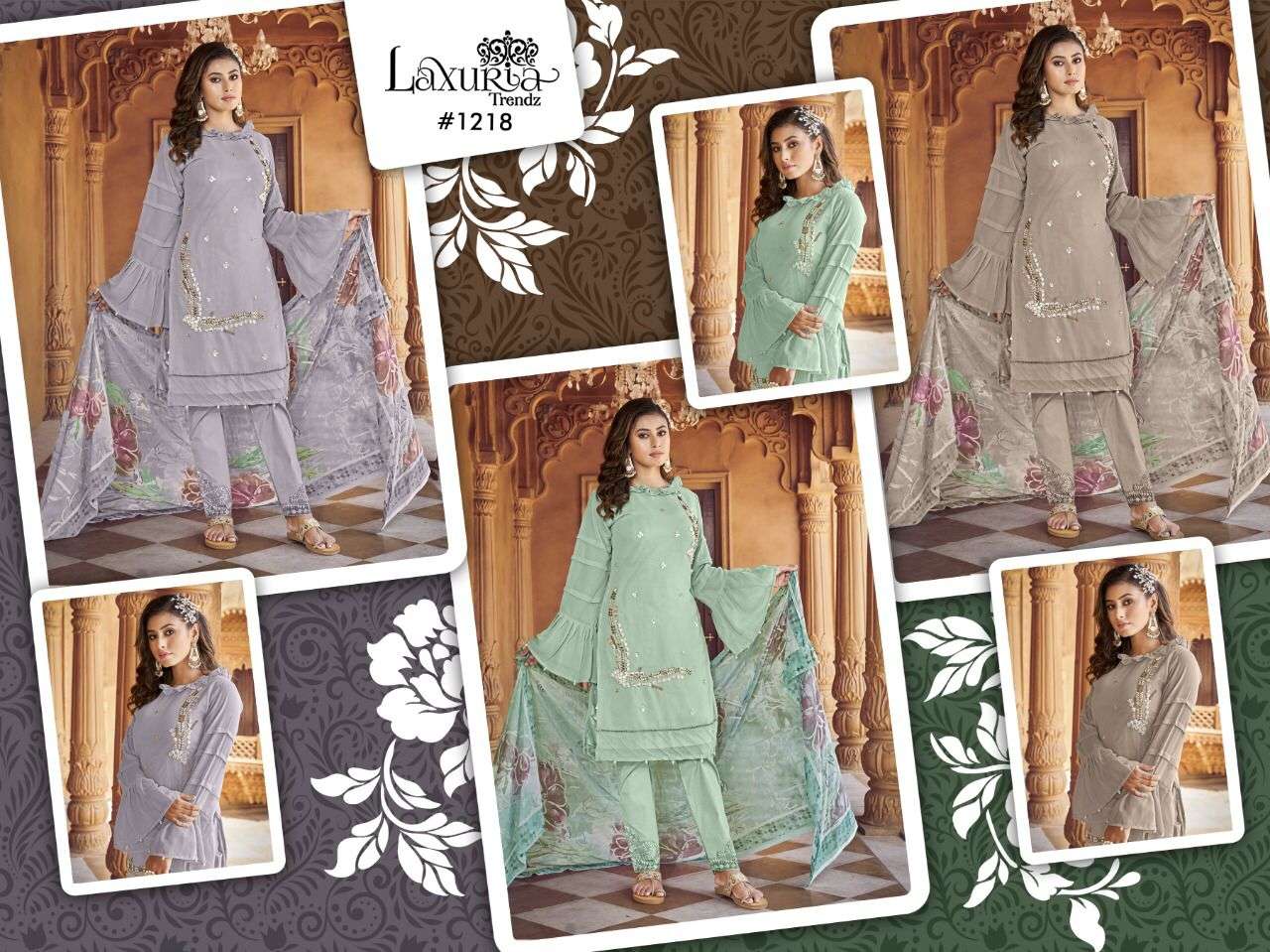 LAXURIA TRENDZ 1218 PAKISTANI READYMADE HANDWORK TUNICS CATALOGUE
