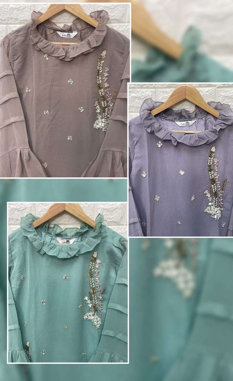 LAXURIA TRENDZ 1218 PAKISTANI READYMADE HANDWORK TUNICS CATALOGUE