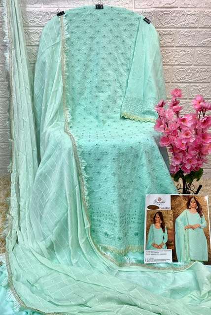 RAMSHA FULKARI NX GEORGETTE PAKISTANI SUITS CATALOGUE 2022