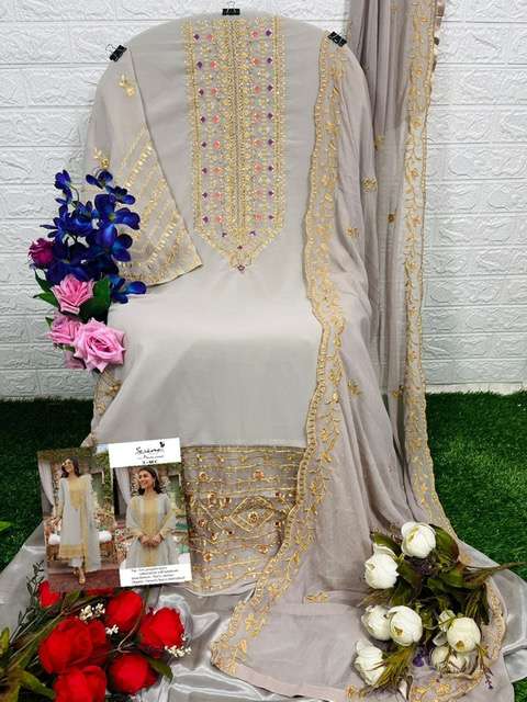 SERENE S 88 GOUX GEORGETTE EMBROIDERY PAKISTANI SUITS CATALOGUE