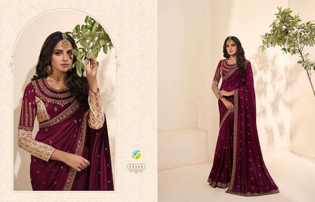 VINAY SHEESHA HOTSTAR VOL 7 FANCY EMBROIDERY SILK SAREES NEW CATALOGUE 2022