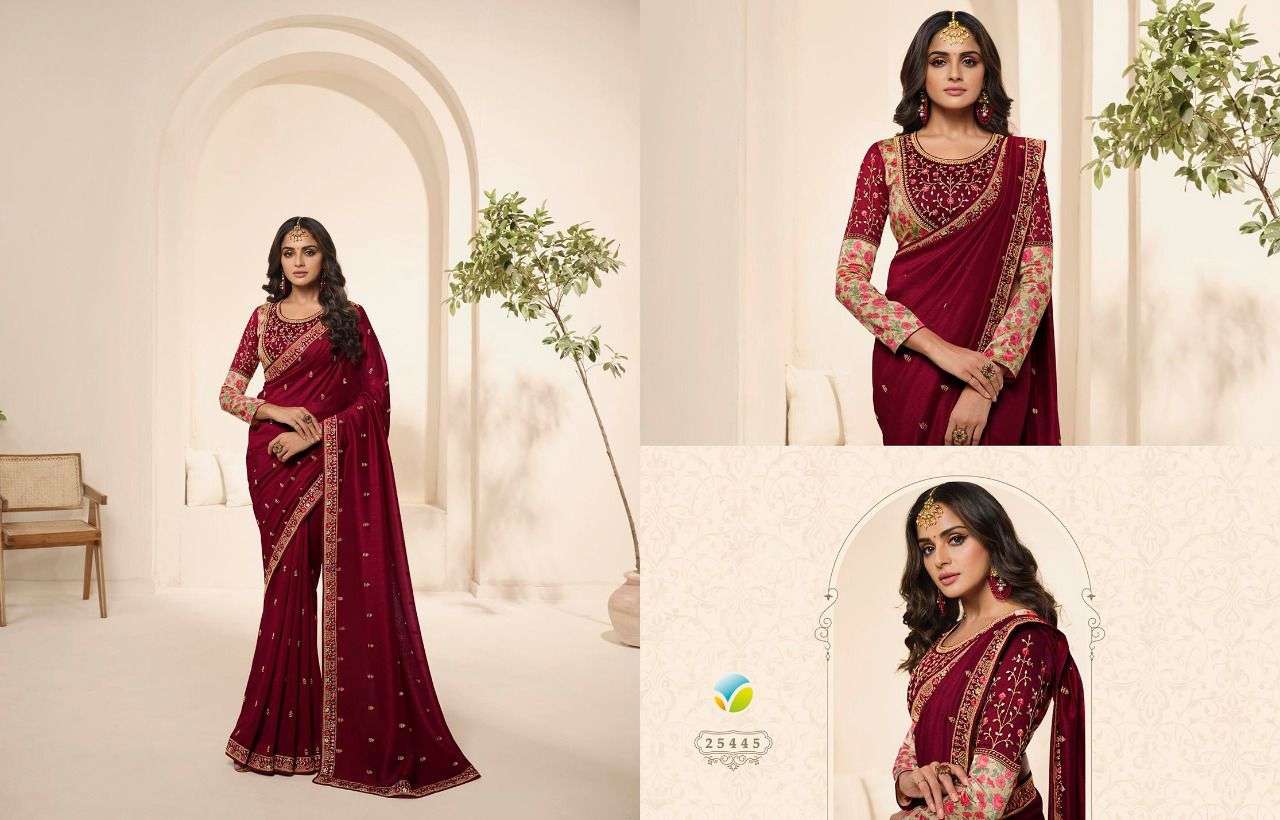 VINAY SHEESHA HOTSTAR VOL 7 FANCY EMBROIDERY SILK SAREES NEW CATALOGUE 2022