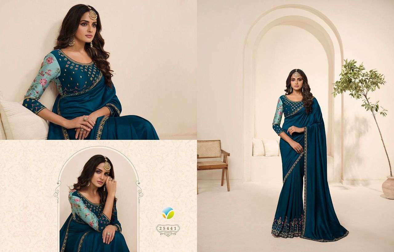 VINAY SHEESHA HOTSTAR VOL 7 FANCY EMBROIDERY SILK SAREES NEW CATALOGUE 2022