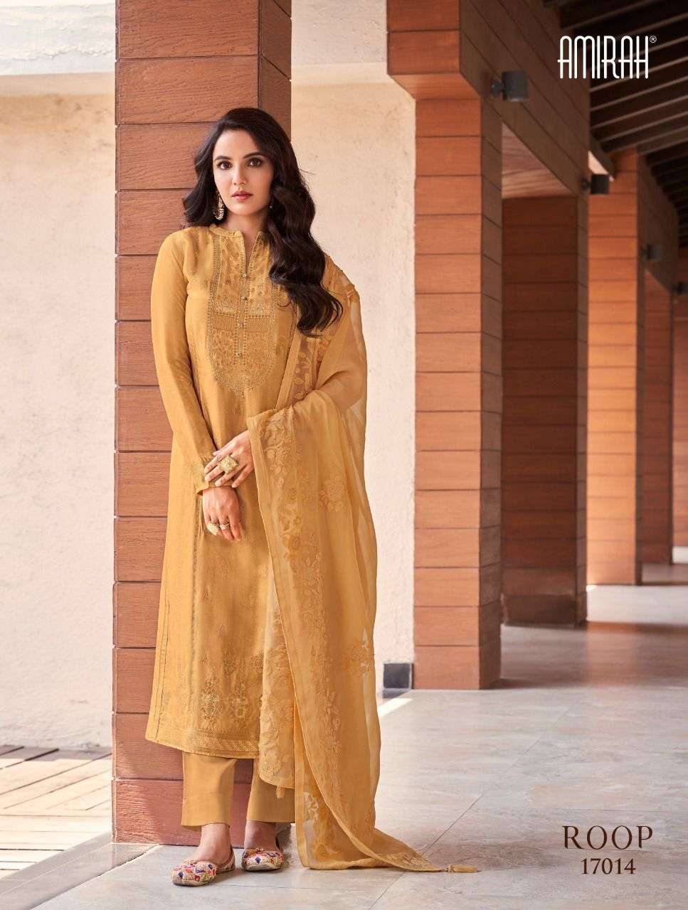 AMIRAH ROOP VISCOSE DOLA JACQUARD SALWAR SUITS CATALOGUE 