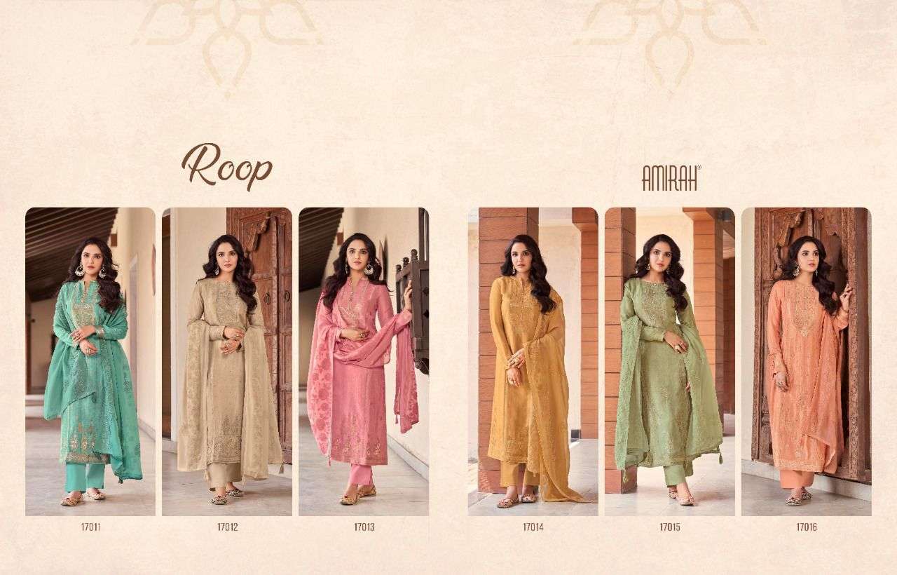 AMIRAH ROOP VISCOSE DOLA JACQUARD SALWAR SUITS CATALOGUE 