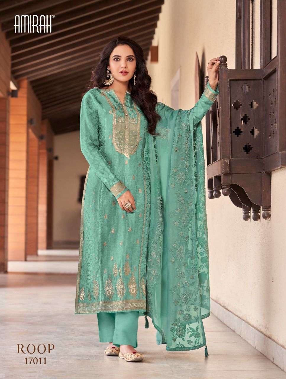 AMIRAH ROOP VISCOSE DOLA JACQUARD SALWAR SUITS CATALOGUE 