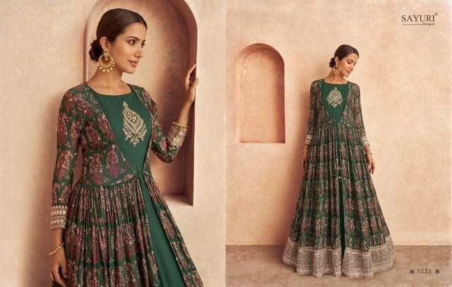 SAYURI DESIGNER THREADS HEAVY GEORGETTE SUITS LATEST CATALOG