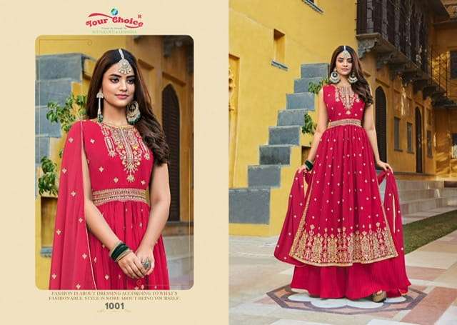 YOUR CHOICE RUBY BLOOMING GEORGETTE SALWAR SUITS CATALOGUE