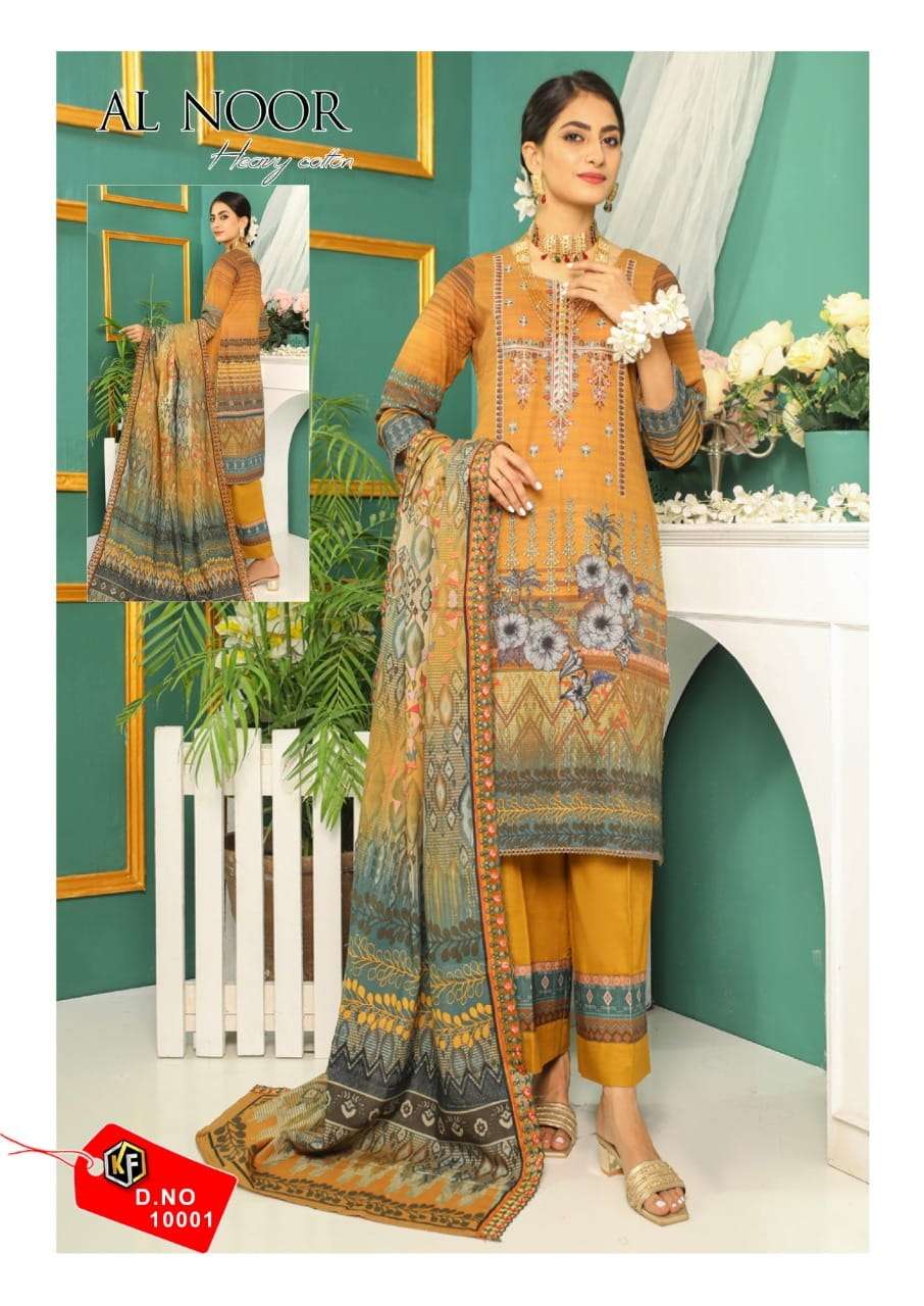KEVAL FAB AL NOOR COTTON PRINTED KARACHI SUITS CATALOGUE