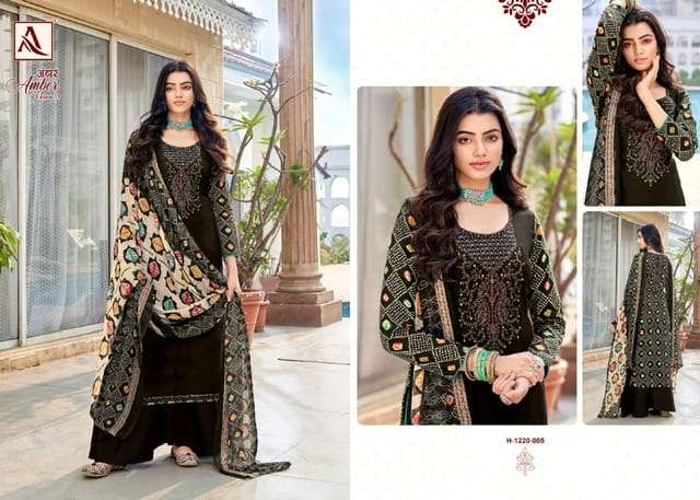 ALOK SUIT AMBER H 1220 SERIES RAYON PRINTED SUIT LATEST CATALOGUE SUIT 2023